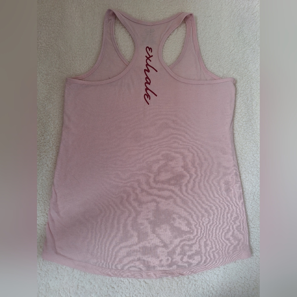 3/$20 ACX Active Light Pink Racerback Tank with Inhale Exhale Script
